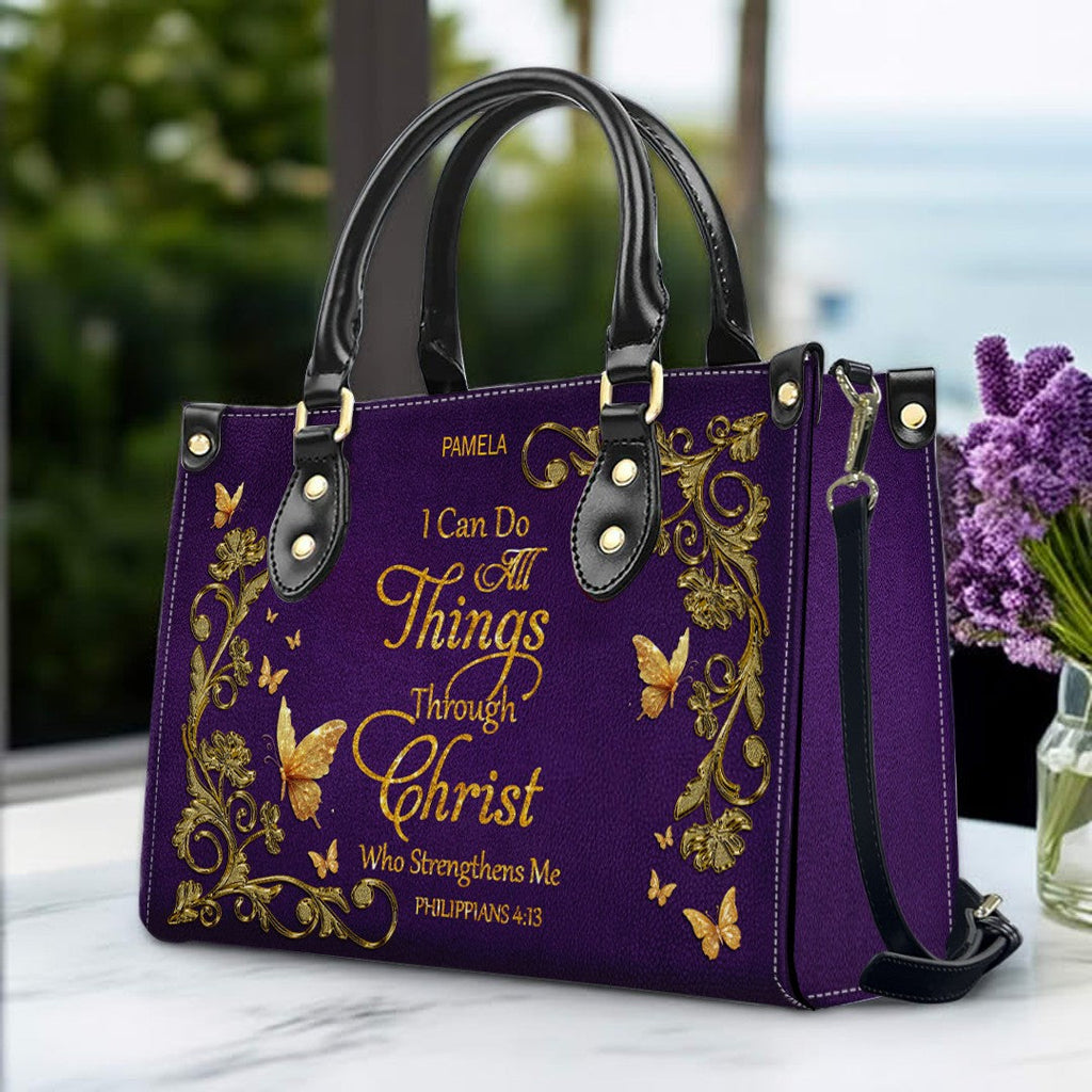 Personalized Christian Leather Handbag & Wallet