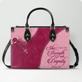 Personalized Christian Leather Tote Handbag