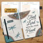 Personalized "Trust in the Lord" Dragonfly Leather Prayer Journal