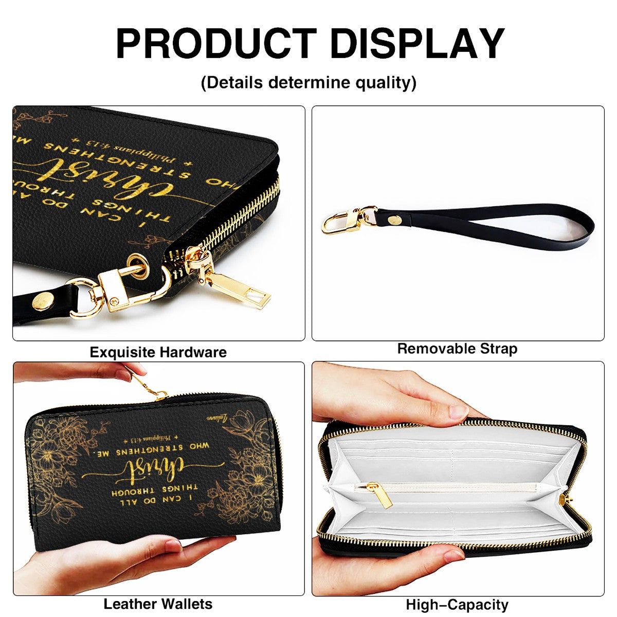 Personalized Bible Verse Leather Handbag