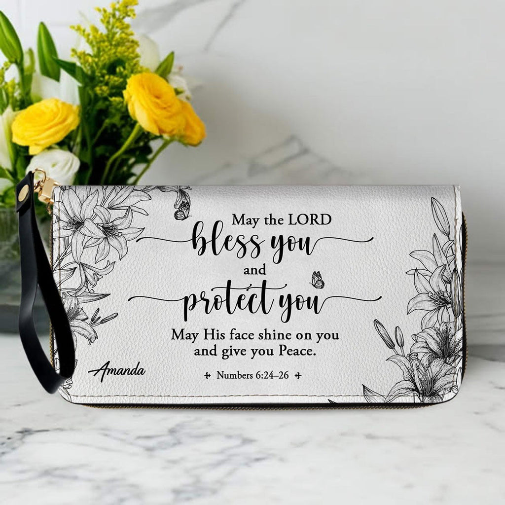 Personalized Bible Verse Leather Tote Bag