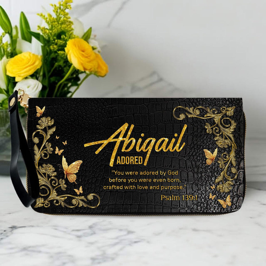 Personalized Christian Leather Wallet for Women