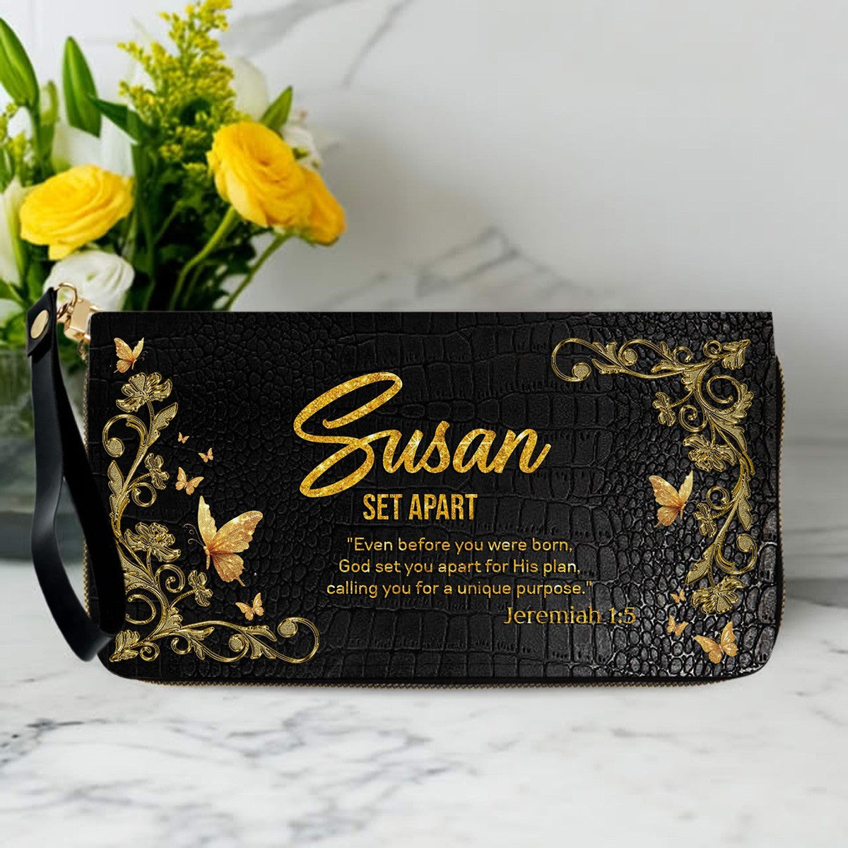 Personalized Christian Leather Wallet for Women