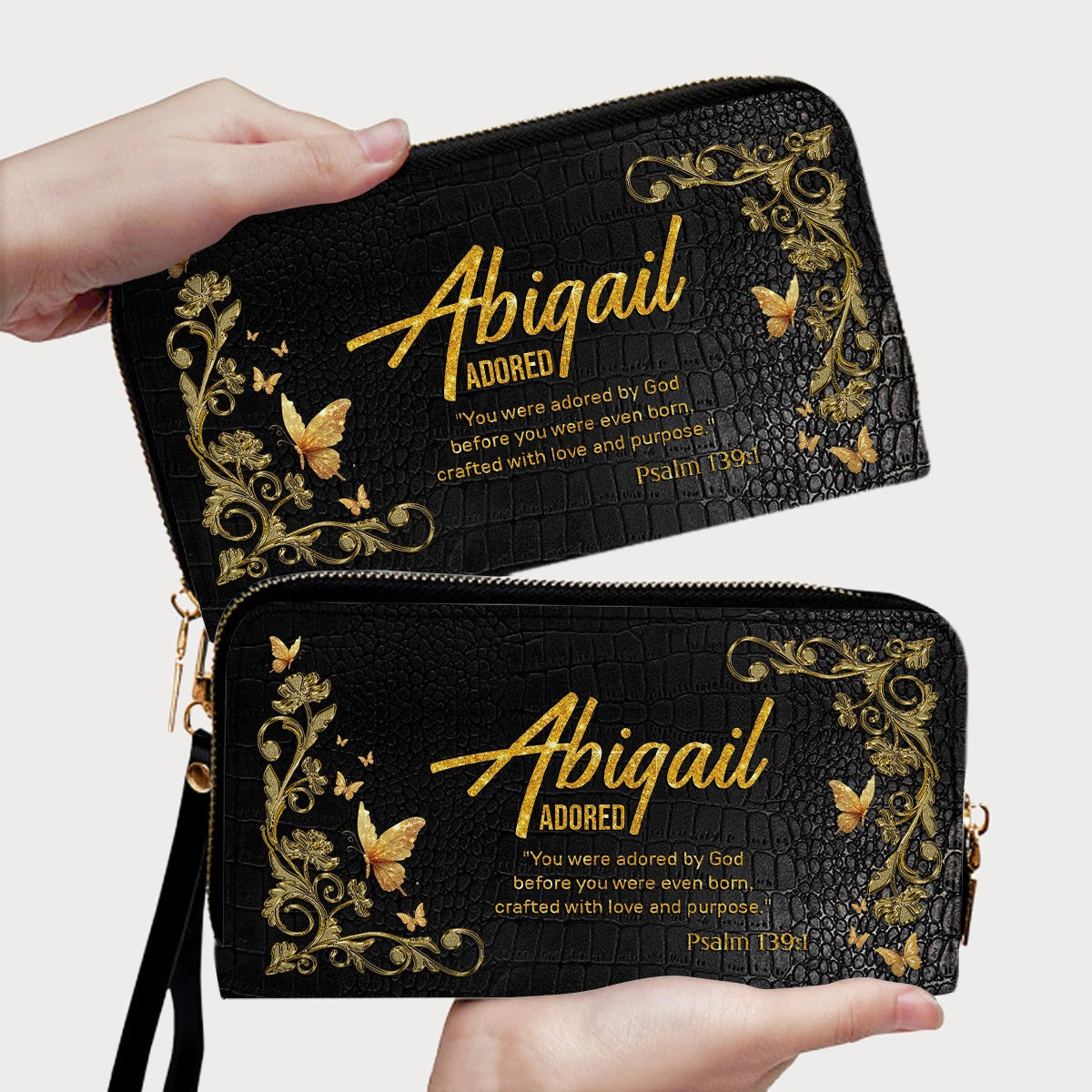 Personalized Christian Leather Wallet for Women
