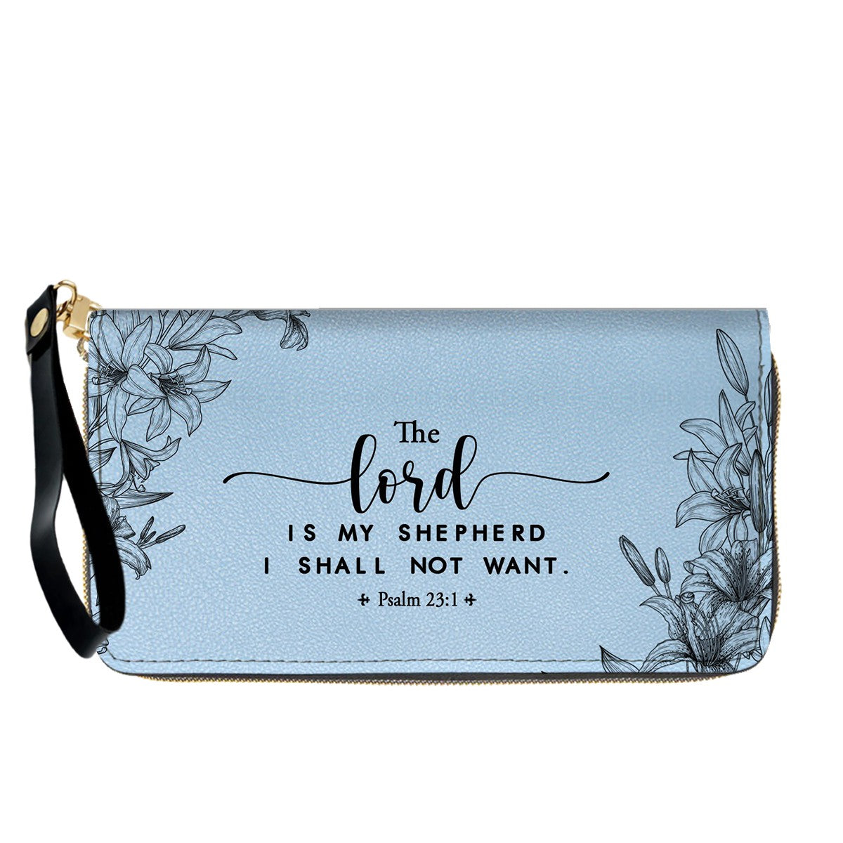 Personalized Blue Leather Handbag & Wallet Set