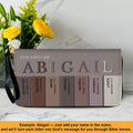 Personalized Christian Name Leather Clutch Purse
