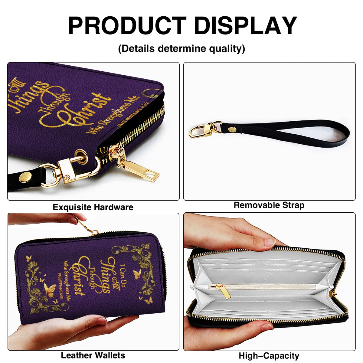 Personalized Christian Leather Handbag & Wallet