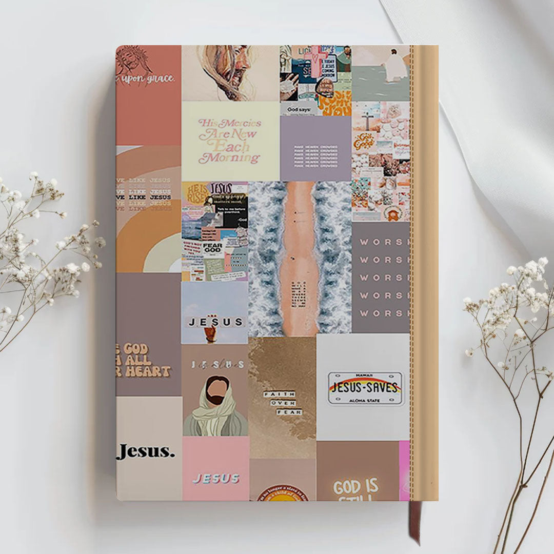 Personalized Retro "Daily Bible Verses" Leather Notebook