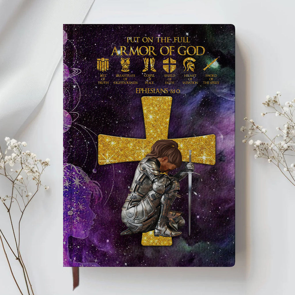 Personalized "Armor of God" Scripture Leather Journal