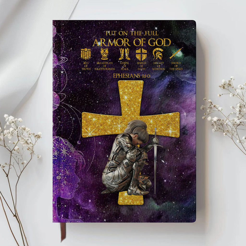 Personalized "Armor of God" Scripture Leather Journal