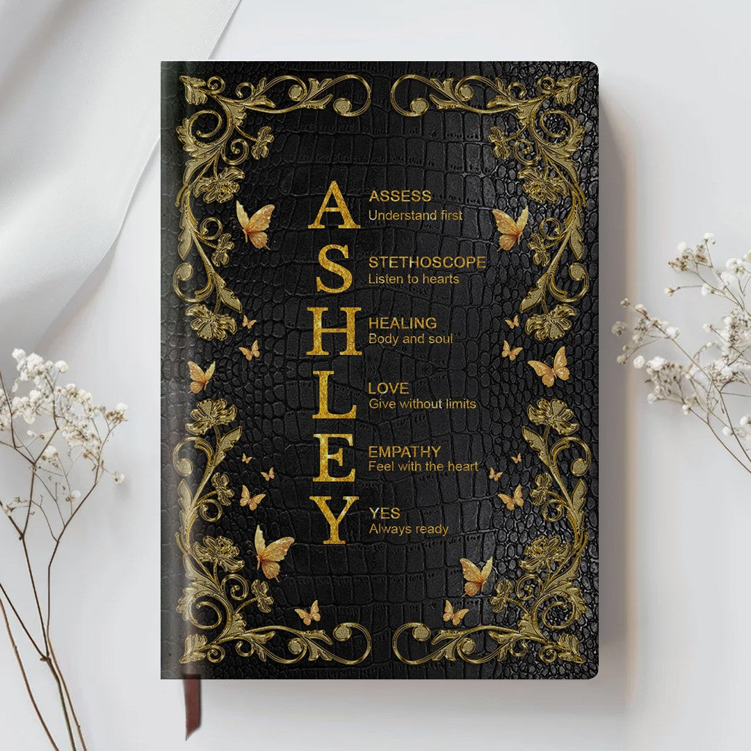 Personalized "Teacher's Sacred Calling" Leather Notebook