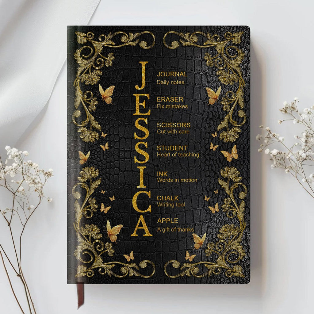 Personalized "Teacher's Sacred Calling" Leather Notebook