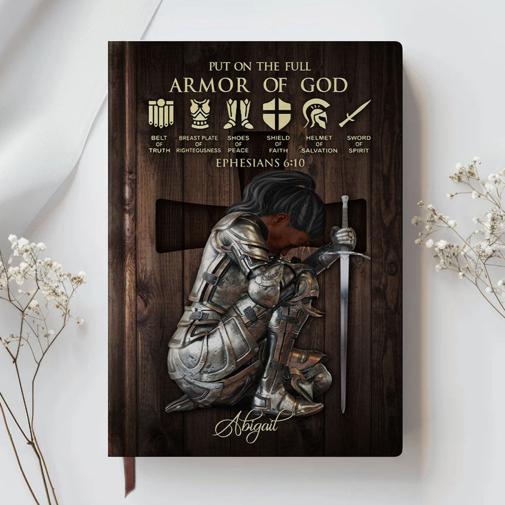 Personalized "Names of God & Armor of God" Leather Journal
