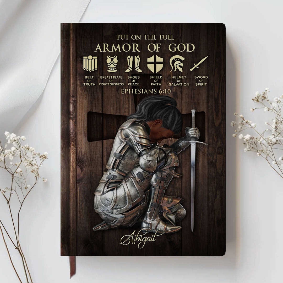 Personalized "Names of God & Armor of God" Leather Journal