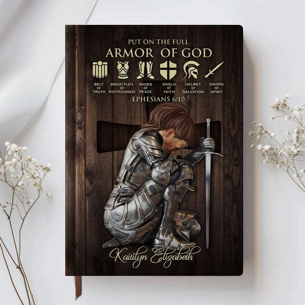 Personalized "Names of God & Armor of God" Leather Journal