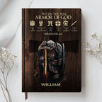 Personalized "Names of God & Armor of God" Leather Journal