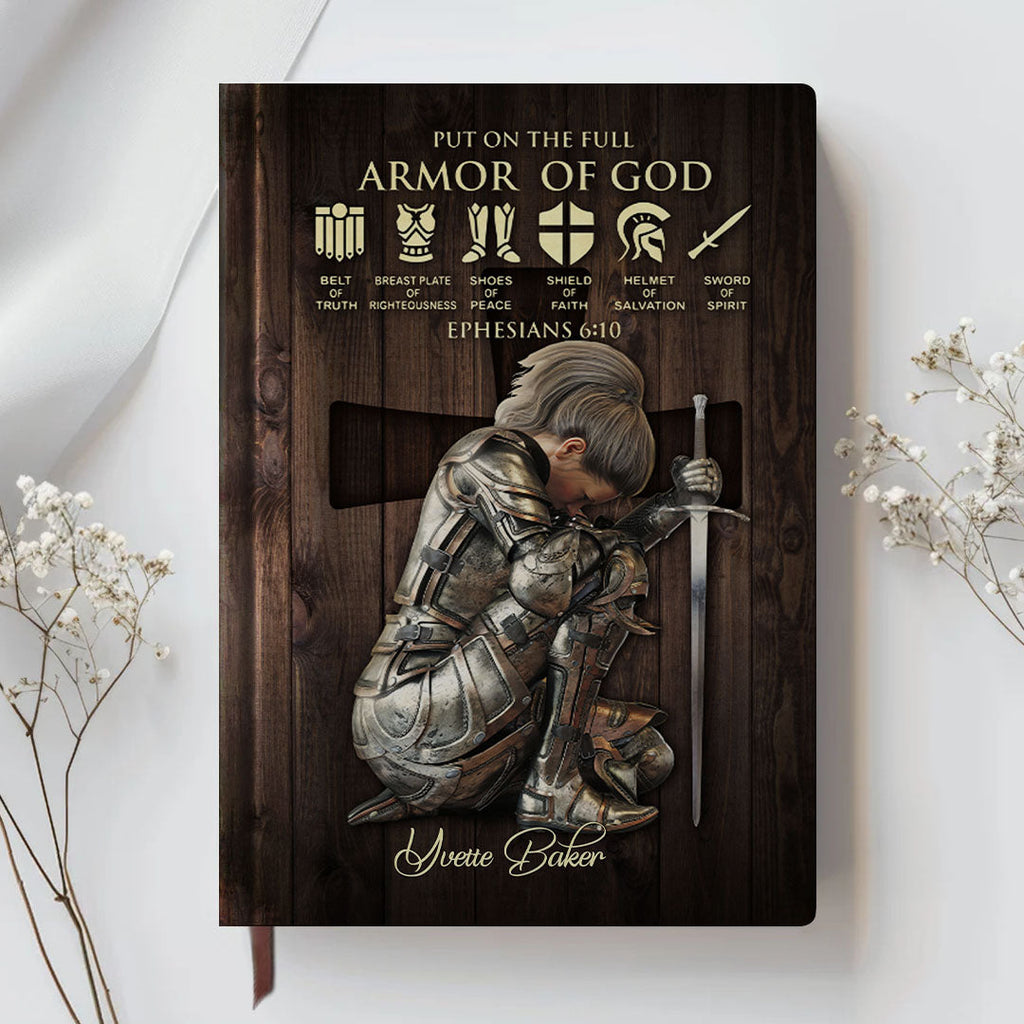 Personalized "Names of God & Armor of God" Leather Journal