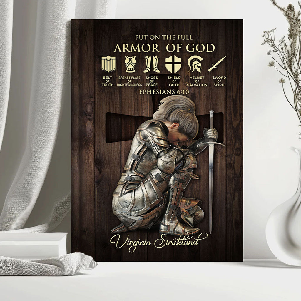 Personalized "Names of God & Armor of God" Leather Journal