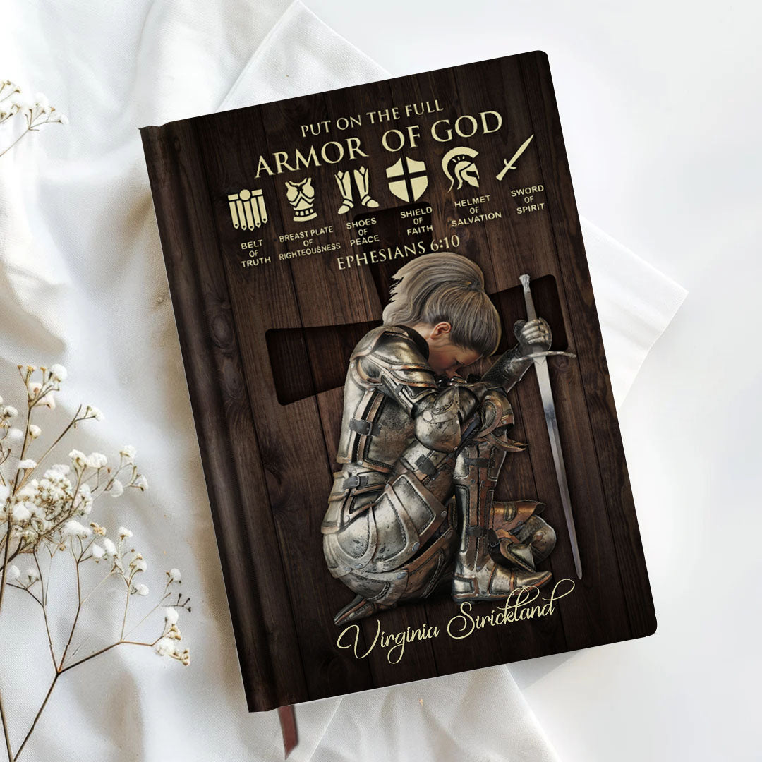 Personalized "Names of God & Armor of God" Leather Journal