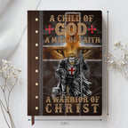 Personalized "A Child of God, Man of Faith" Leather Journal