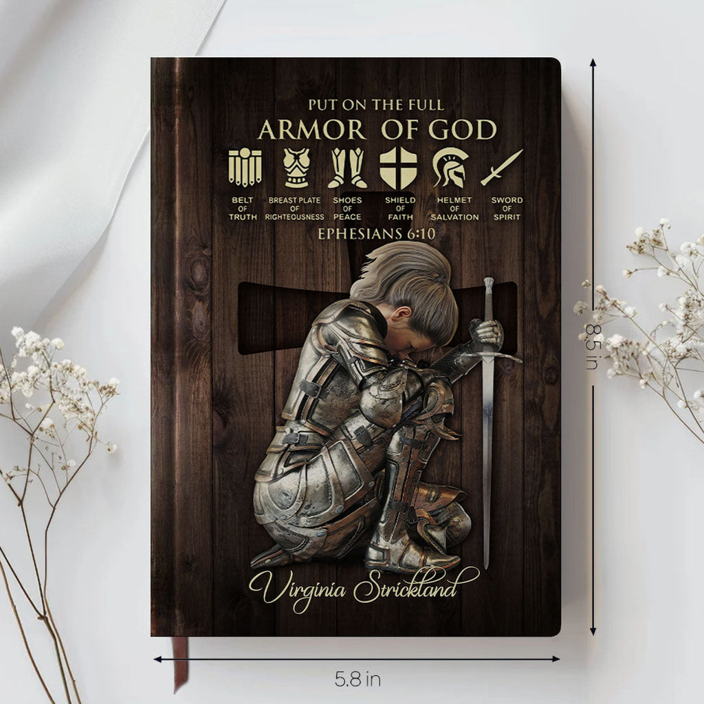 Personalized "Names of God & Armor of God" Leather Journal