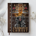 Personalized "A Child of God, Man of Faith" Leather Journal