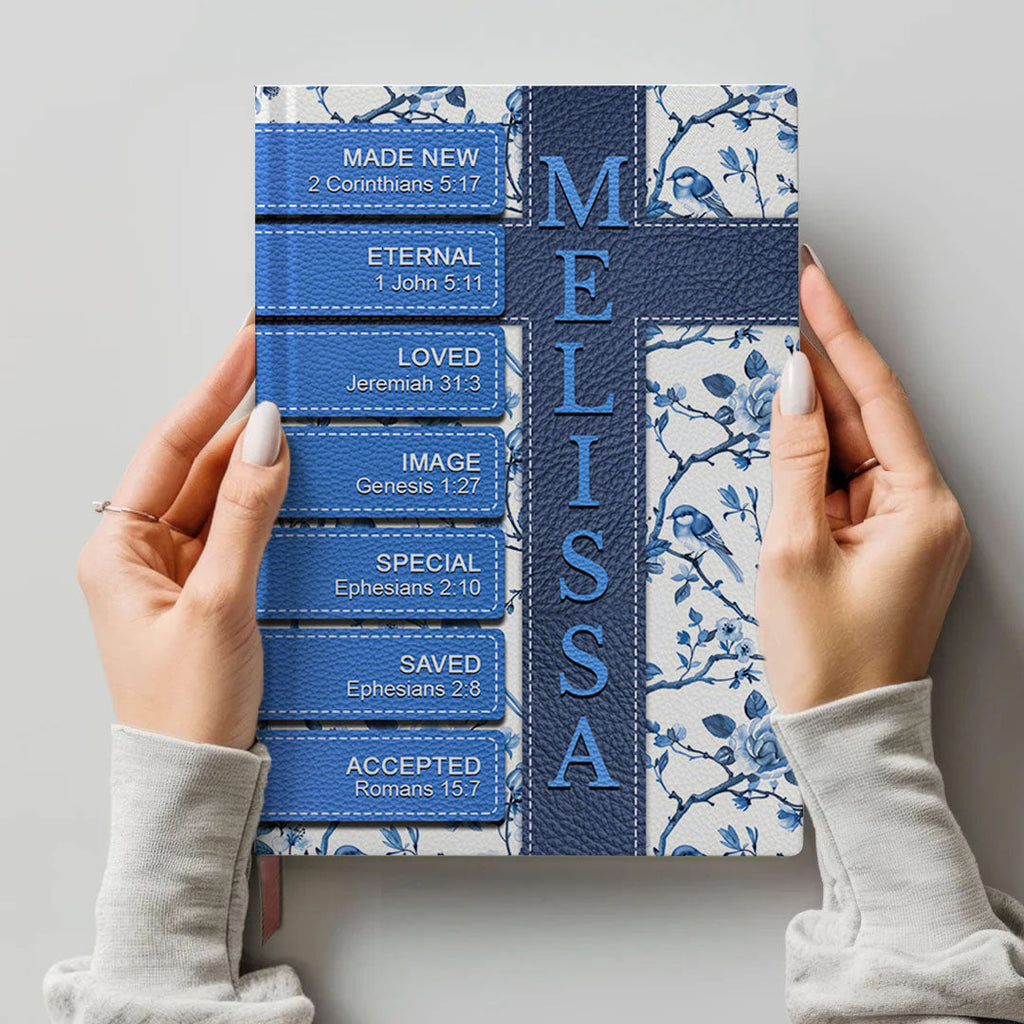 Personalized "Meaning of Name" Scripture Leather Journal