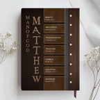 Personalized "A Child of God, Man of Faith" Leather Journal