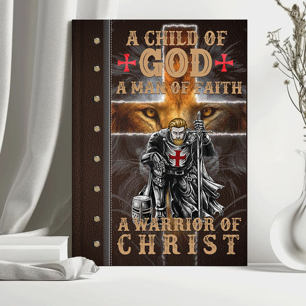 Personalized "A Child of God, Man of Faith" Leather Journal
