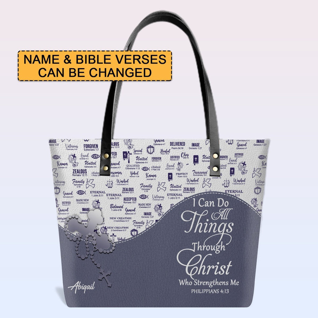 Personalized Christian Bible Verse Tote Bag