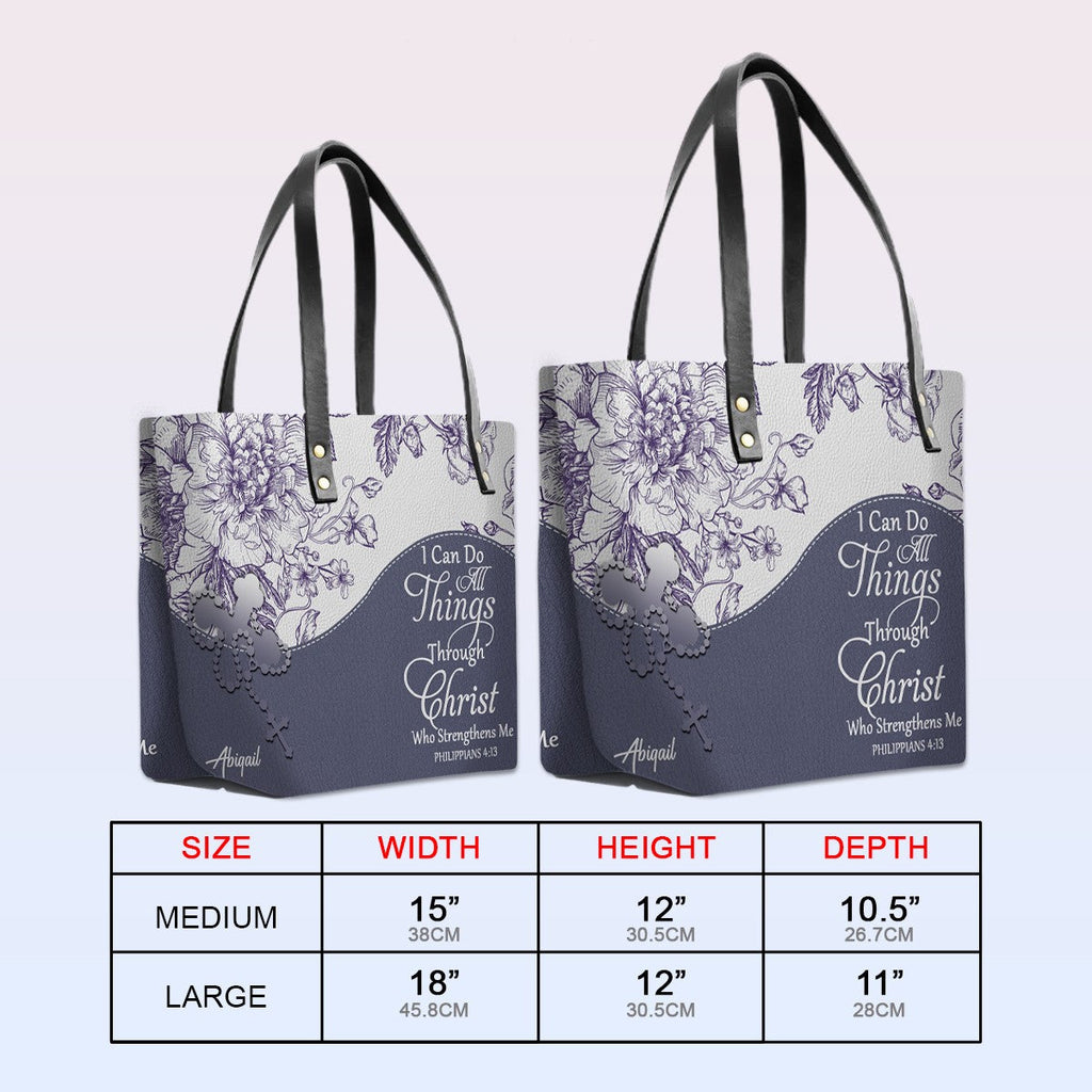 Personalized Christian Bible Verse Tote Bag