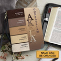 Personalized Name Meaning Bible Cover, Gold Brown