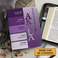 Personalized Silver Purple Bible Cover