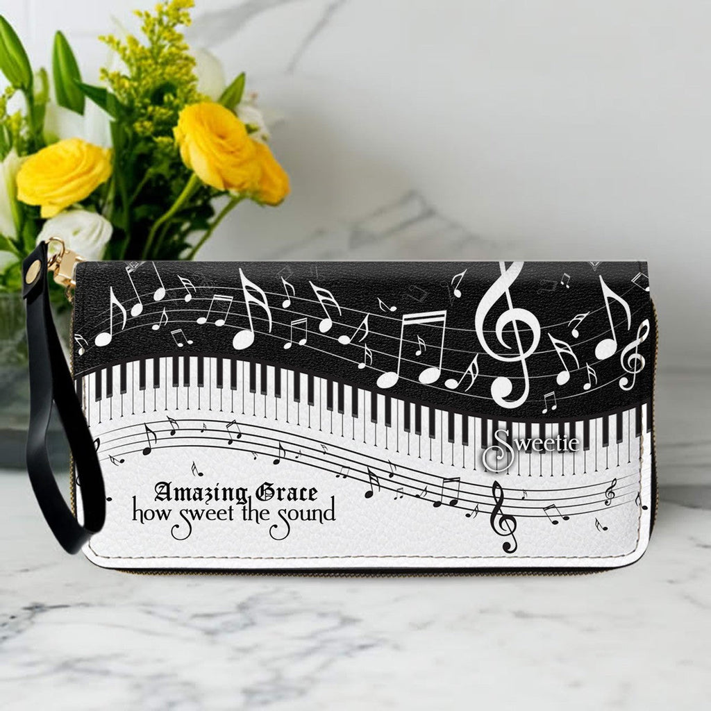 Personalized Christian Hymn Leather Tote Bag