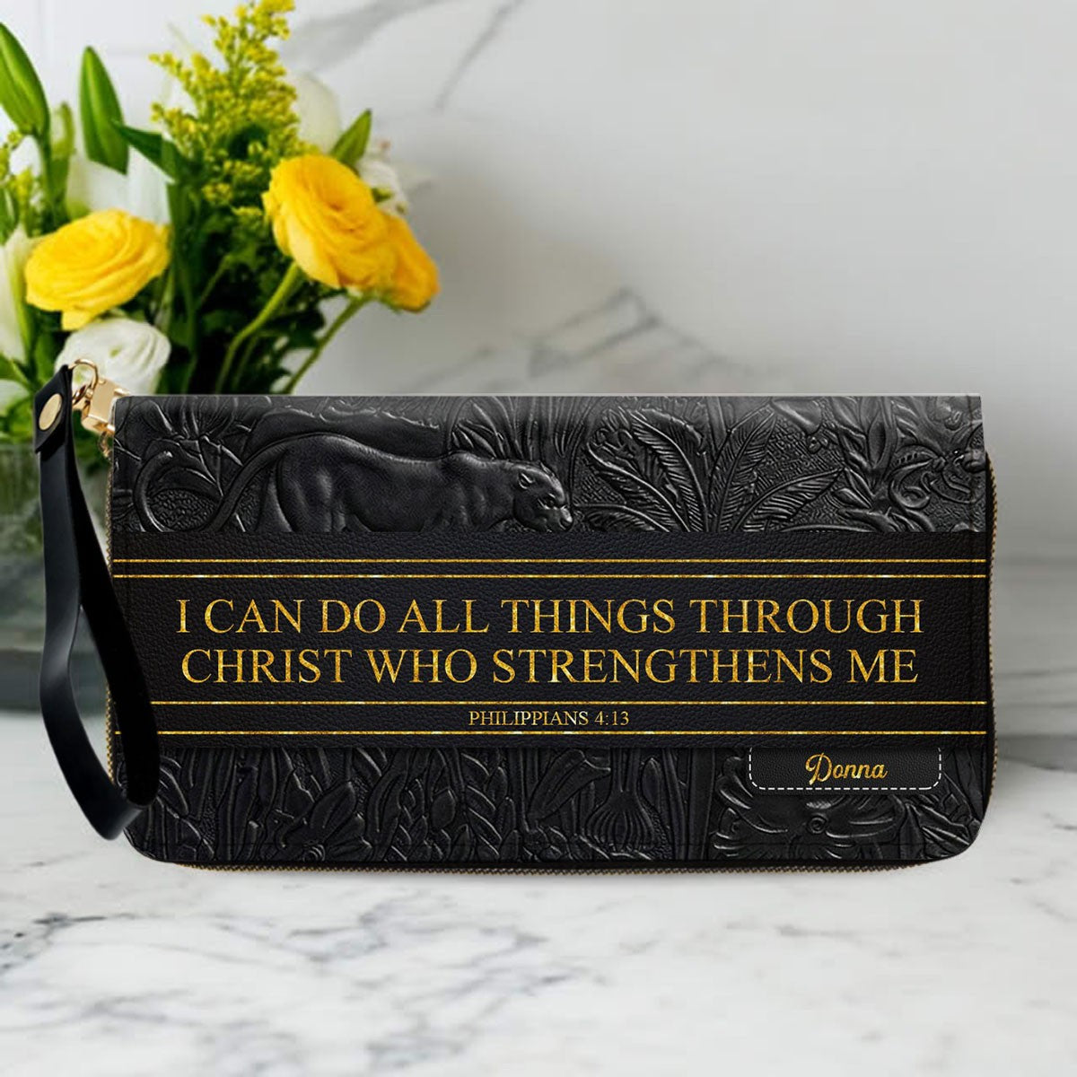 Custom Christian Leather Handbag & Wallet Set