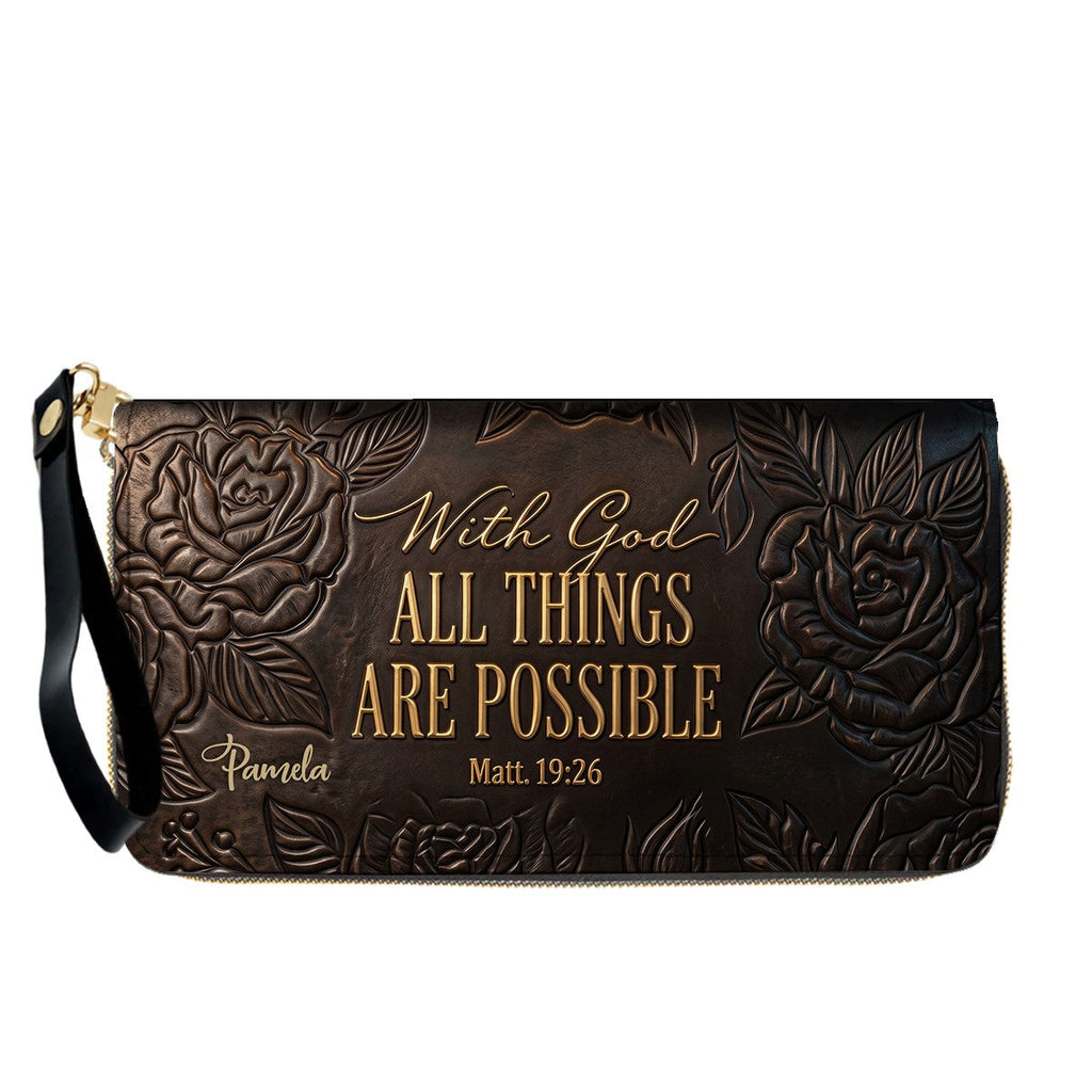 Personalized Bible Verse Leather Handbag