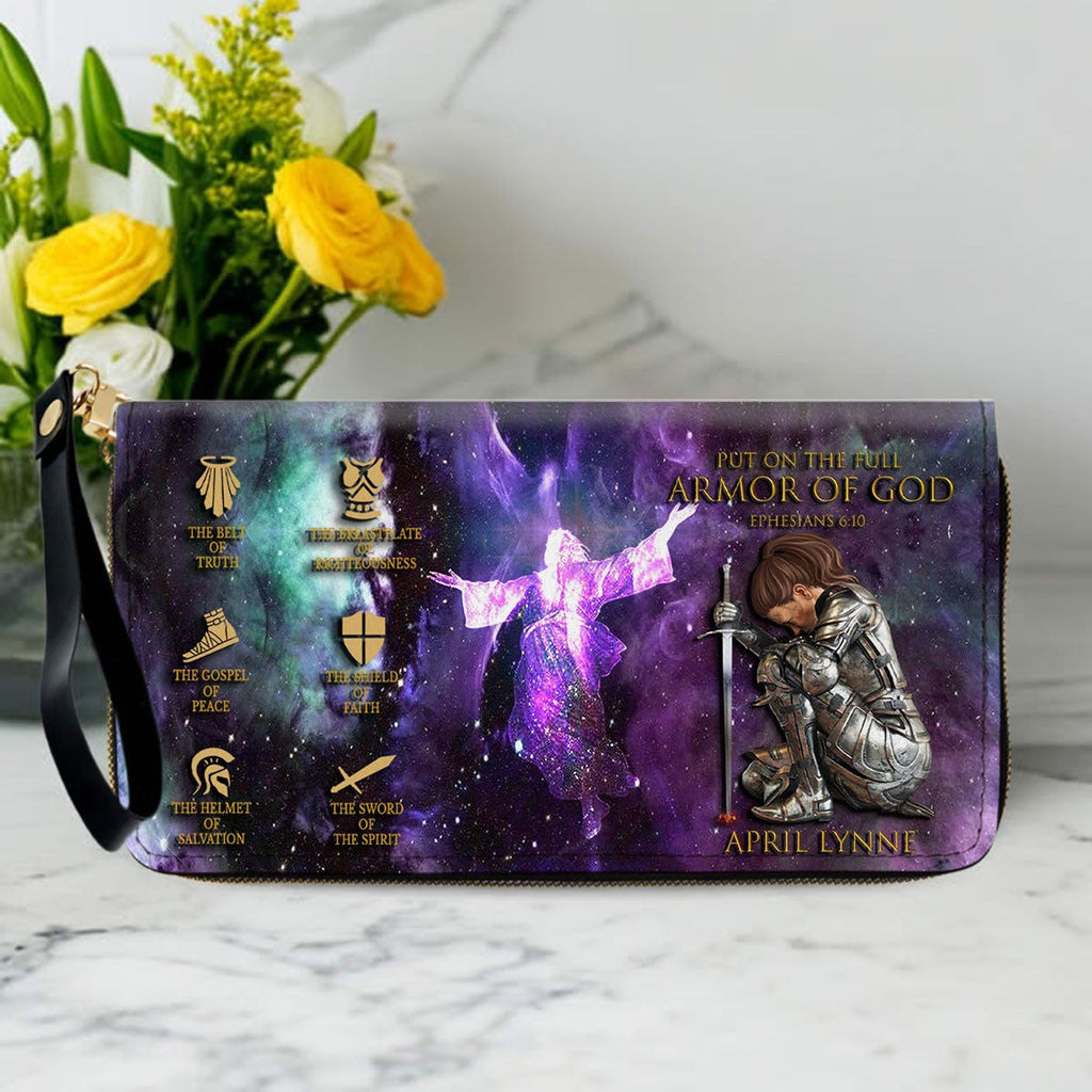 Personalized Armor of God Leather Handbag Set
