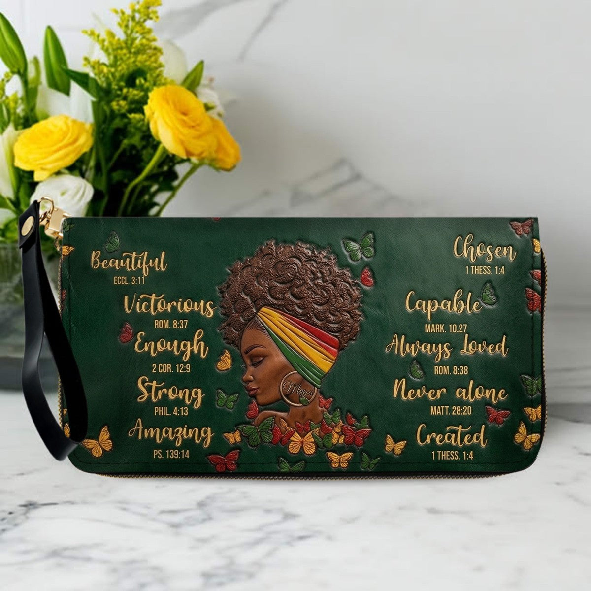 Personalized 'You Are Beautiful' Leather Handbag