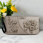 Personalized Exodus 14:14 Christian Leather Tote
