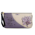 Personalized Christian Floral Leather Handbag