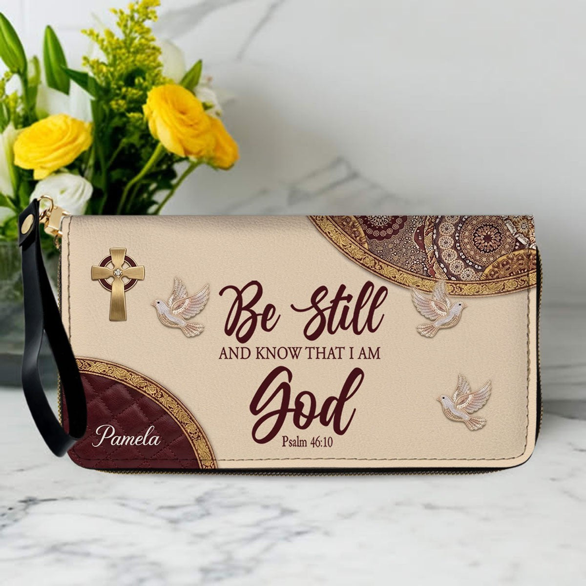Personalized Bible Verse Handbag & Wallet Set