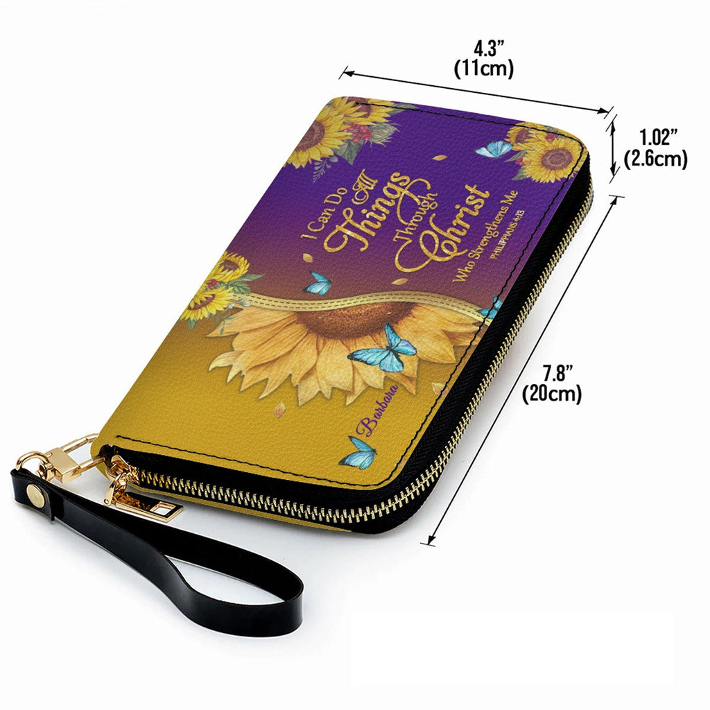 Personalized Christian Sunflower Handbag Set