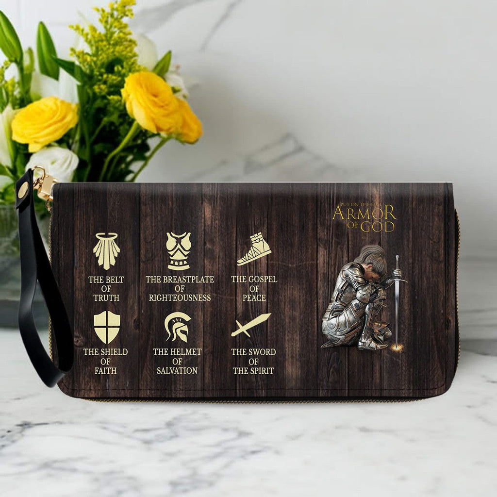 Full Armor of God Personalized Leather Tote Bag