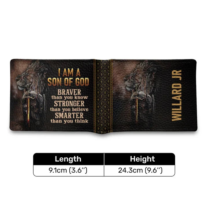 Personalized Son of God Men's Leather Wallet