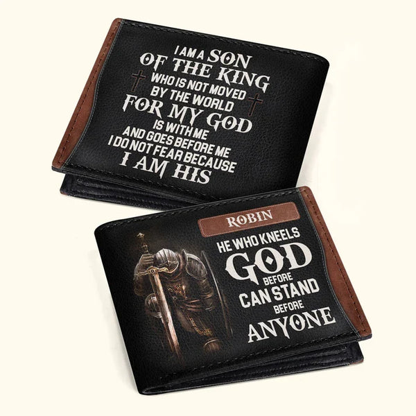 Personalized Son of the King Men's Leather Wallet