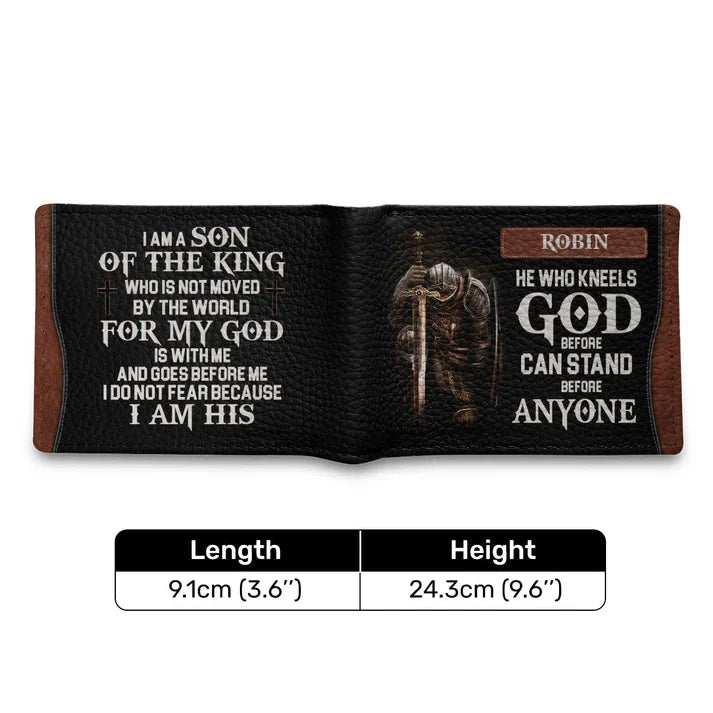 Personalized Son of the King Men's Leather Wallet