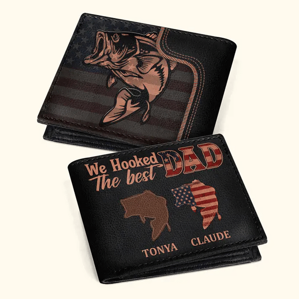 Personalized 'We Hooked The Best Dad' Wallet