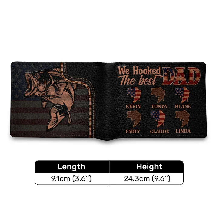 Personalized 'We Hooked The Best Dad' Wallet