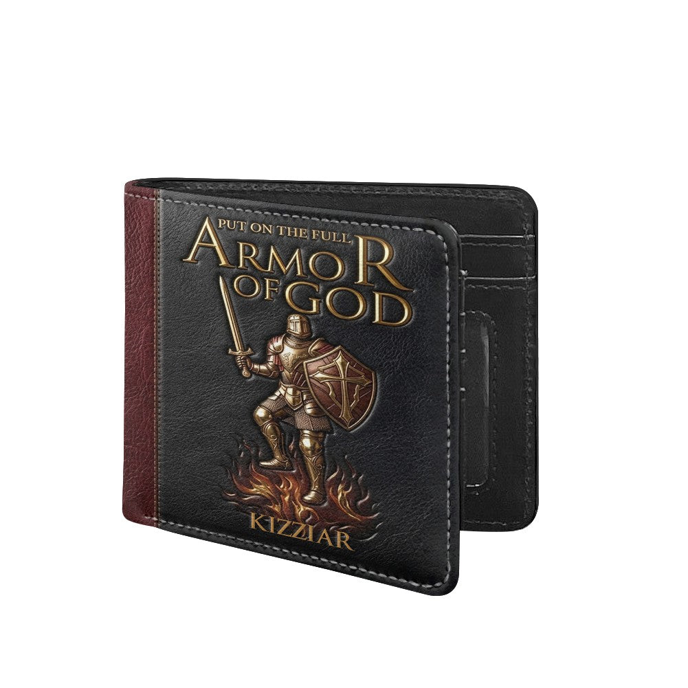 Personalized Armor of God Men's Leather Wallet