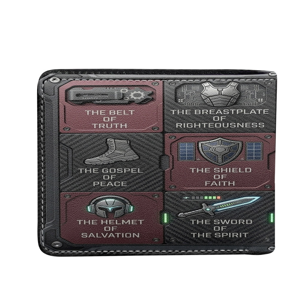 Personalized Armor of God Men's Leather Wallet